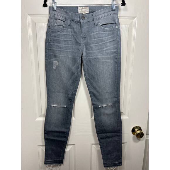 Current Elliott Stiletto Rig Destroy Release Hem Denim Jean Gray Women's 26 - Picture 2 of 9